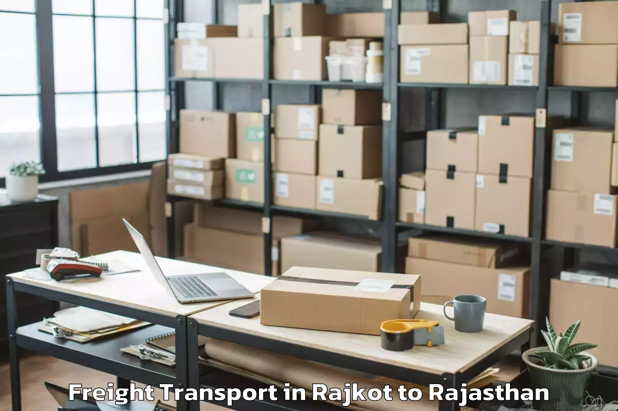 Affordable Rajkot to Raffles University Neemrana Freight Transport